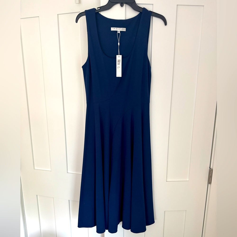 NWT Trina Turk Navy Midi Dress